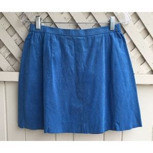 Suede mini skirt